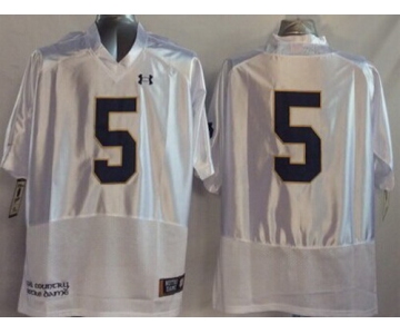 Notre Dame Fighting Irish #5 Everett Golson 2014 White Jersey