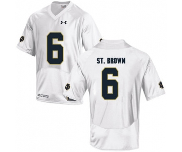 Notre Dame Fighting Irish 6 Equanimeous St. Brown White College Football Jersey