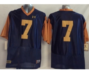 Notre Dame Fighting Irish #7 William Fuller 2014 Blue With Yellow Jersey