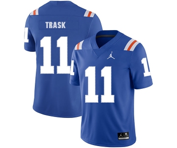 Florida Gators 11 Kyle Trask Blue Throwback College Football Jersey