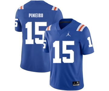 Florida Gators 15 Eddy Pineiro Blue Throwback College Football Jersey