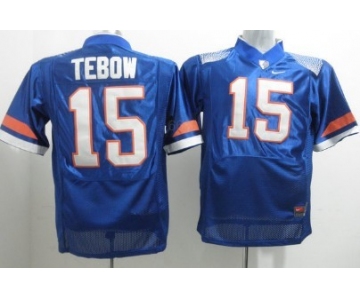 Florida Gators #15 Tim Tebow Blue Fighting Jersey