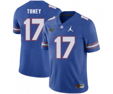 Florida Gators 17 Kadarius Toney Blue College Football Jersey