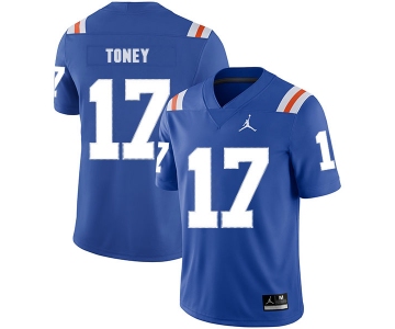 Florida Gators 17 Kadarius Toney Blue Throwback College Football Jersey