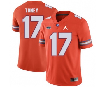 Florida Gators 17 Kadarius Toney Orange College Football Jersey