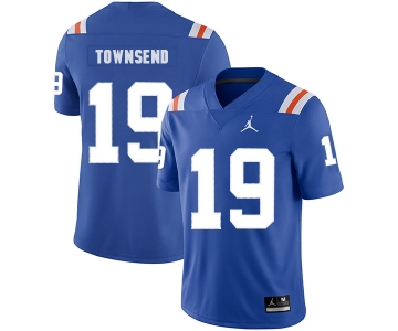 Florida Gators 19 Johnny Townsend Blue Throwback College Football Jersey