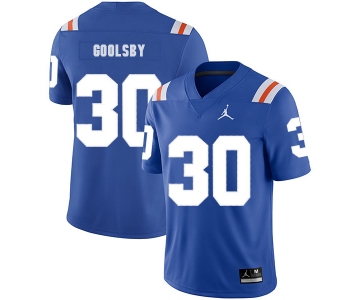 Florida Gators 30 DeAndre Goolsby Blue Throwback College Football Jersey