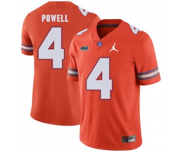 Florida Gators 4 Brandon Powell Orange College Football Jersey