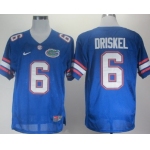 Florida Gators #6 Jeff Driskel Blue Jersey