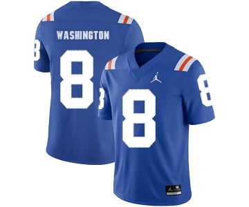 Florida Gators 8 Nick Washington Blue Throwback College Football Jersey