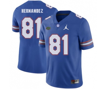 Florida Gators 81 Aaron Hernandez Blue College Football Jersey