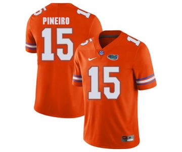 Florida Gators Orange #15 Eddy Pineiro Football Player Performance Jersey