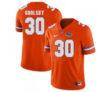 Florida Gators Orange #30 DeAndre Goolsby Football Player Performance Jersey