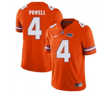 Florida Gators Orange #4 Brandon Powell Football Player Performance Jersey