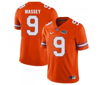 Florida Gators Orange #9 Dre Massey Football Player Performance Jersey