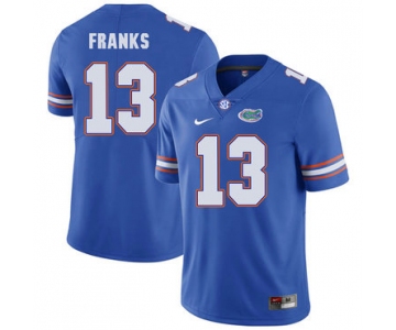 Florida Gators Royal Blue #13 Feleipe Franks Football Player Performance Jersey