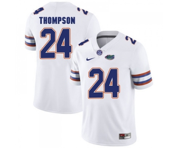 Florida Gators White #24 Mark Thompson Football Player Performance Jersey