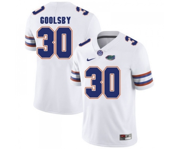 Florida Gators White #30 DeAndre Goolsby Football Player Performance Jersey