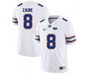 Florida Gators White #8 Malik Zaire Football Player Performance Jersey