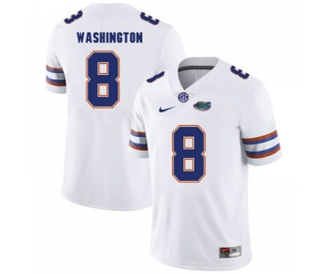 Florida Gators White #8 Nick Washington Football Player Performance Jersey