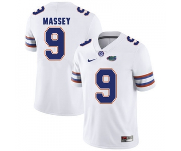 Florida Gators White #9 Dre Massey Football Player Performance Jersey