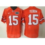 Men's Florida Gators #15 Tim Tebow Orange Stitched NCAA Nike College Football Jersey