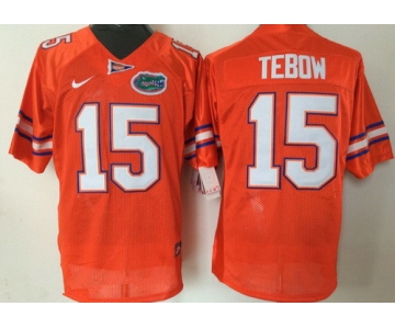 Men's Florida Gators #15 Tim Tebow Orange Stitched NCAA Nike College Football Jersey