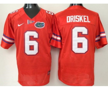 Men's Florida Gators #6 Jeff Driskel Orange Stitched NCAA Nike College Football Jersey