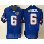 Men's Florida Gators #6 Jeff Driskel Royal Blue Stitched NCAA Nike College Football Jersey
