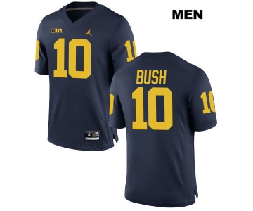 Devin Bush #10 Navy Michigan Wolverines Stitched Authentic Jordan Mens College Football Jersey