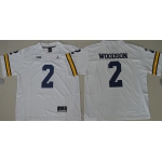 Men's Michigan Wolverines #2 Charles Woodson White Stitched NCAA Brand Jordan College Football Jersey