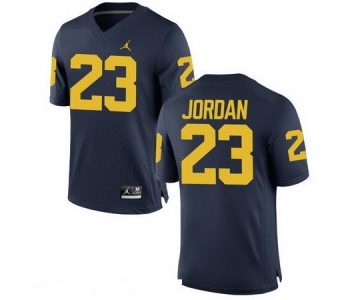 Men's Michigan Wolverines #23 Michael Jordan Navy Blue Stitched College Football Brand Jordan NCAA Jersey