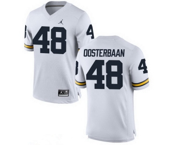 Men's Michigan Wolverines #48 Bennie Oosterbann White Stitched College Football Brand Jordan NCAA Jersey