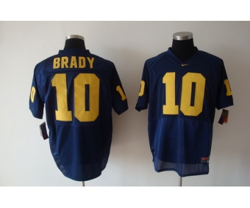 Michigan Wolverines #10 Brady Navy Blue Jersey