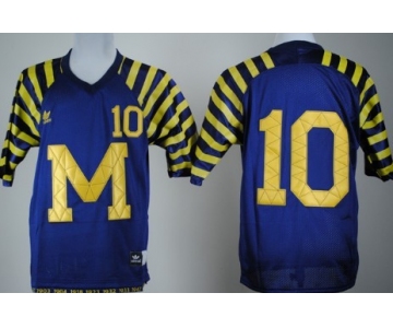 Michigan Wolverines #10 Tom Brady Navy Blue Under The Lights Jersey