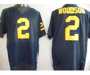 Michigan Wolverines #2 Woodson Navy Blue Jersey