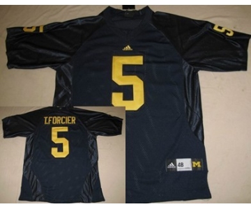 Michigan Wolverines #5 T.FORCIER Navy Blue Jersey