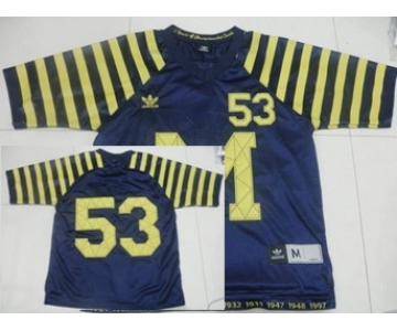 Michigan Wolverines #53 Under The Lights Navy Blue Jersey