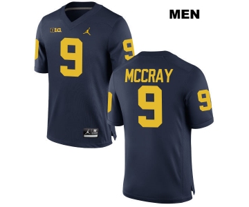 Mike McCray Jordan Michigan Wolverines #9 Stitched Mens Navy Authentic College Football Jersey