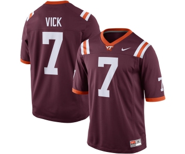 Mens Nike Virginia Tech Hokies #7 Michael Vick  Nike Alumni Football Game Maroon Jersey