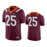 Men's Virginia Tech Hokies #25 Maroon College Football Nike Jersey