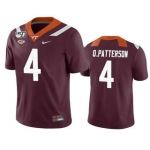 Men's Virginia Tech Hokies #4 Quincy Patterson II Maroon 150th College Football Nike Jersey