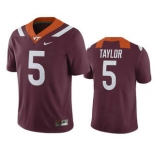 Men's Virginia Tech Hokies #5 Tyrod Taylor Maroon College Football Nike Jersey