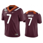 Men's Virginia Tech Hokies #7 Devon Hunter Maroon 150th College Football Nike Jersey