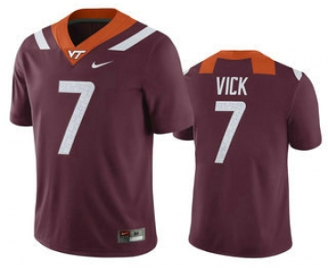 Men's Virginia Tech Hokies #7 Michael Vick Maroon College Football Nike Jersey