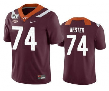 Men's Virginia Tech Hokies #74 Doug Nester Maroon 150th College Football Nike Jersey