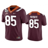 Men's Virginia Tech Hokies #95 Jaden Payoute Maroon 150th College Football Nike Jersey