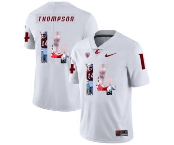 Washington State Cougars 14 Jack Thompson White Fashion College Football Jersey