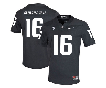 Washington State Cougars 16 Gardner Minshew II Black College Football Jersey