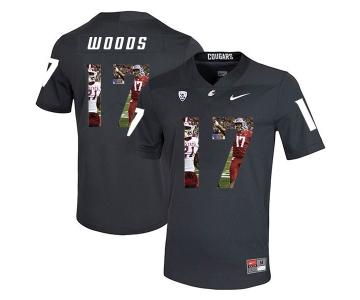 Washington State Cougars 17 Kassidy Woods Black Fashion College Football Jersey